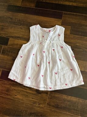 Girls Pink Chicken top size 10Y.